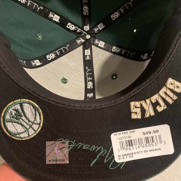NWT New Era Milwaukee Bucks 7 1/4 Hat - Picture 4 of 8
